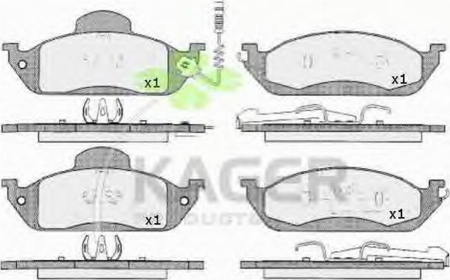 Kager 35-0568 - Brake Pad Set, disc brake autospares.lv