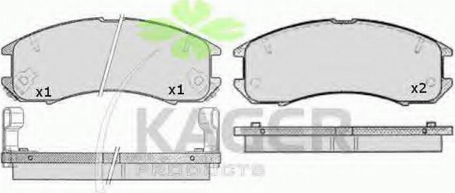 Kager 35-0538 - Brake Pad Set, disc brake autospares.lv