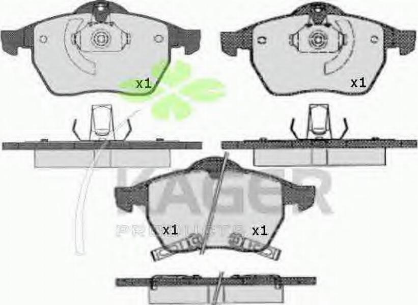 Kager 350529 - Brake Pad Set, disc brake autospares.lv