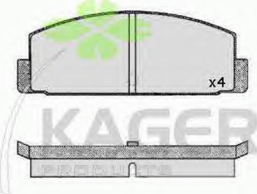 Kager 35-0619 - Brake Pad Set, disc brake autospares.lv