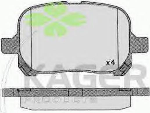 Kager 35-0624 - Brake Pad Set, disc brake autospares.lv