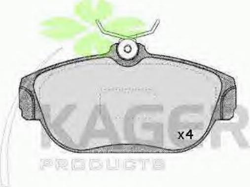 Kager 35-0674 - Brake Pad Set, disc brake autospares.lv