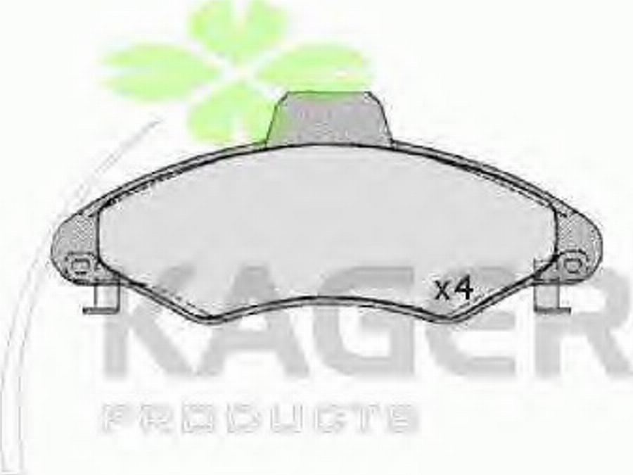 Kager 35-0097 - Brake Pad Set, disc brake autospares.lv