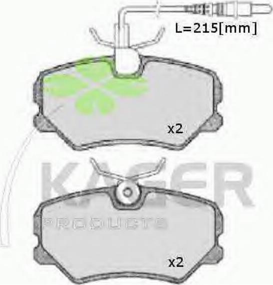 Kager 35-0027 - Brake Pad Set, disc brake autospares.lv