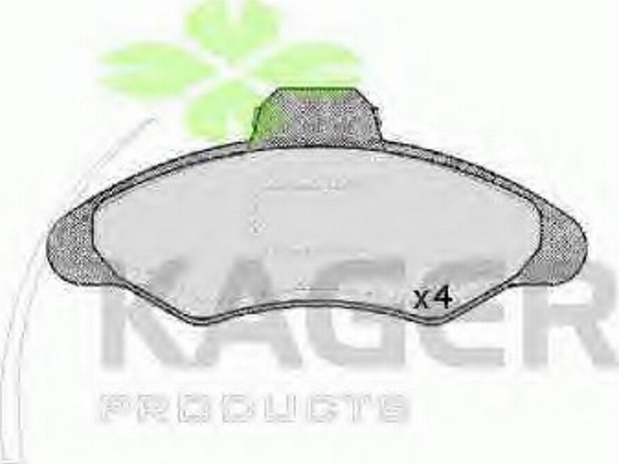 Kager 35-0144 - Brake Pad Set, disc brake autospares.lv