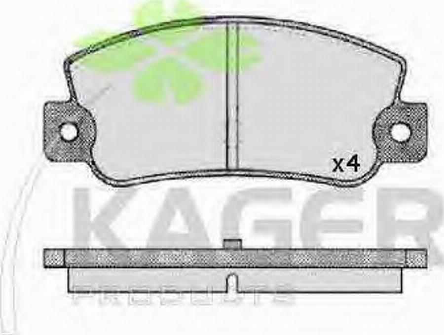 Kager 35-0146 - Brake Pad Set, disc brake autospares.lv