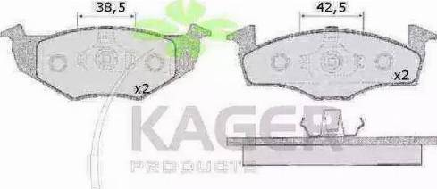 Kager 35-0184 - Brake Pad Set, disc brake autospares.lv