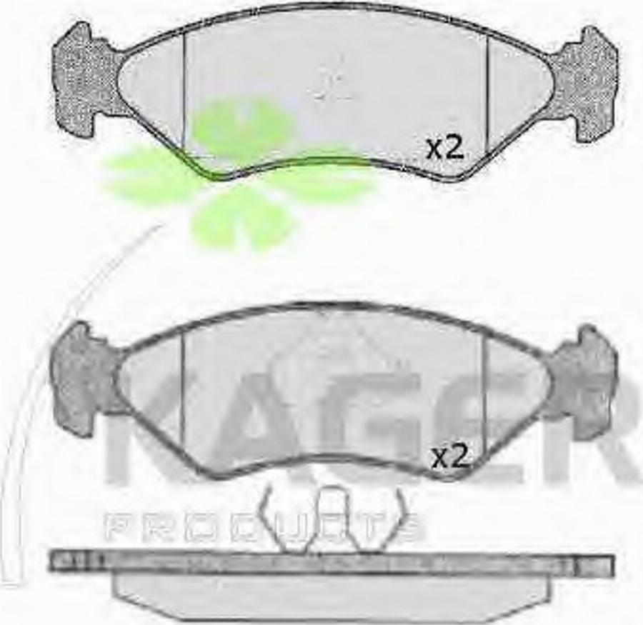 Kager 35-0136 - Brake Pad Set, disc brake autospares.lv