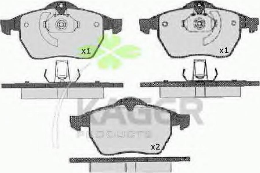 Kager 350177 - Brake Pad Set, disc brake autospares.lv