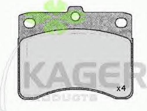 Kager 35-0207 - Brake Pad Set, disc brake autospares.lv