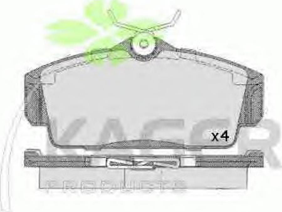 Kager 35-0284 - Brake Pad Set, disc brake autospares.lv