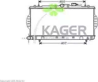 Kager 310516 - Radiator, engine cooling autospares.lv