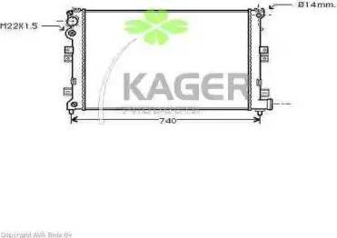 Kager 31-0166 - Radiator, engine cooling autospares.lv