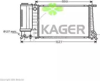 Kager 31-0118 - Radiator, engine cooling autospares.lv