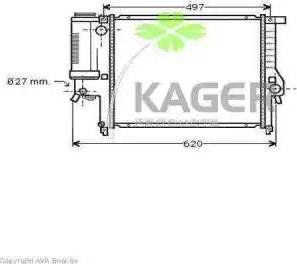 Kager 31-0132 - Radiator, engine cooling autospares.lv