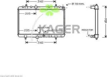 Kager 313614 - Radiator, engine cooling autospares.lv