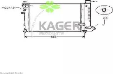 Kager 31-3615 - Wheel hub, bearing Kit autospares.lv