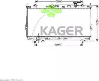 Kager 31-3121 - Radiator, engine cooling autospares.lv