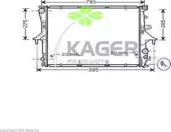 Kager 31-3377 - Radiator, engine cooling autospares.lv