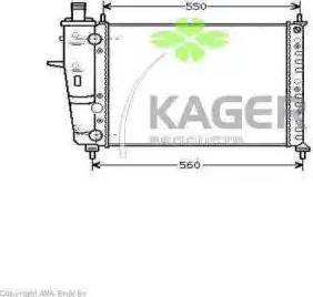 Kager 31-2656 - Radiator, engine cooling autospares.lv