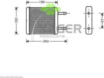 Kager 32-0027 - Heat Exchanger, interior heating autospares.lv