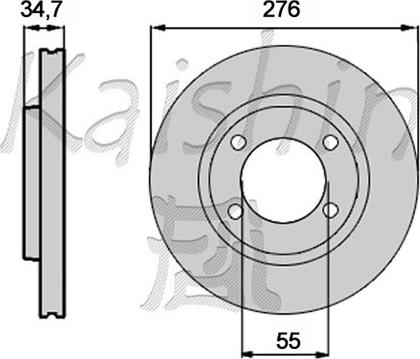 Kaishin CBR433 - Brake Disc autospares.lv