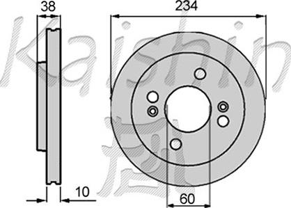 Kaishin CBR049 - Brake Disc autospares.lv