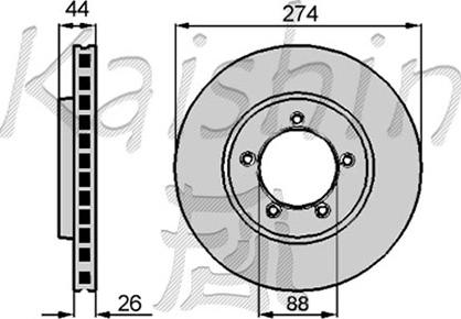 Kawe 6884 10 - Brake Disc autospares.lv