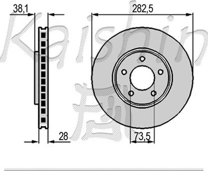 Kaishin CBR066 - Brake Disc autospares.lv