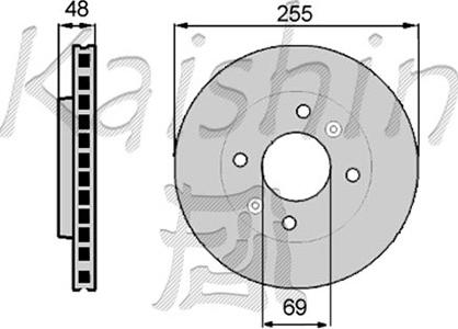 Kaishin CBR019 - Brake Disc autospares.lv