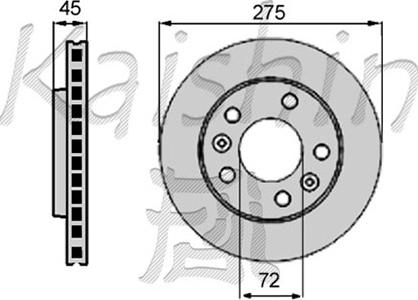 Kaishin CBR014 - Brake Disc autospares.lv