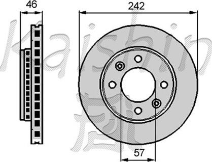 Kaishin CBR010 - Brake Disc autospares.lv