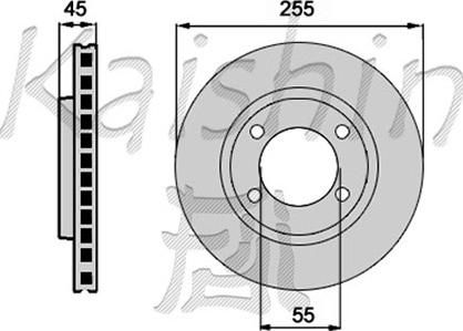 Kaishin CBR085 - Brake Disc autospares.lv