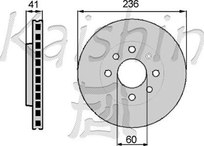 Kaishin CBR036 - Brake Disc autospares.lv