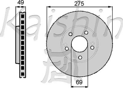 Kaishin CBR020 - Brake Disc autospares.lv