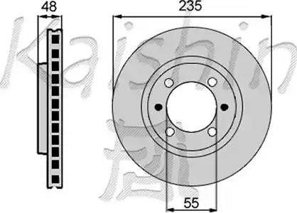 Kaishin CBR028 - Brake Disc autospares.lv