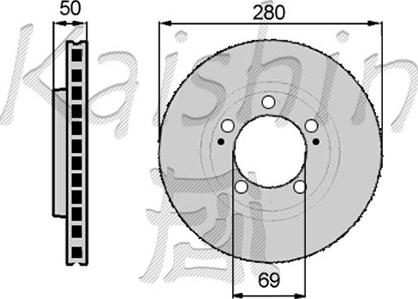 Kaishin CBR023 - Brake Disc autospares.lv