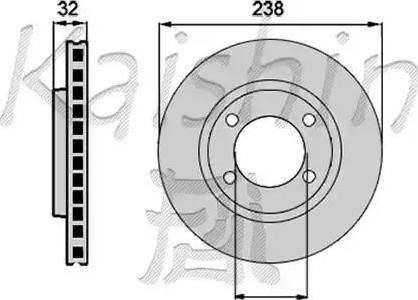 Kaishin CBR073 - Brake Disc autospares.lv