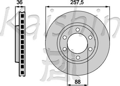 Kaishin CBR147 - Brake Disc autospares.lv