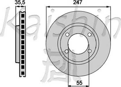 Kaishin CBR351 - Brake Disc autospares.lv