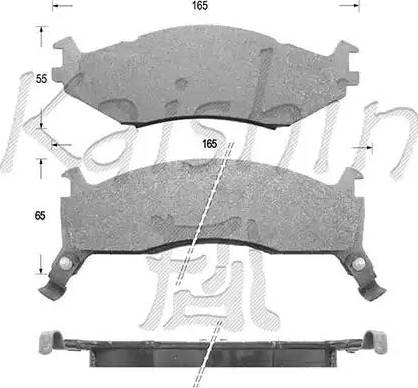 Kaishin D9990 - Brake Pad Set, disc brake autospares.lv