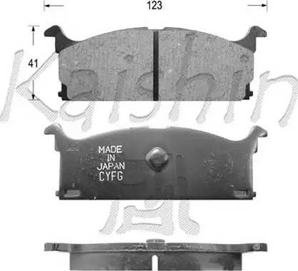 Kaishin D9001 - Brake Pad Set, disc brake autospares.lv