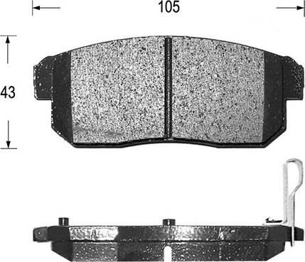 Kaishin D9037 - Brake Pad Set, disc brake autospares.lv