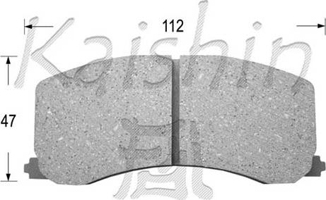 Kaishin D9025 - Brake Pad Set, disc brake autospares.lv