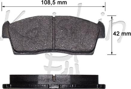 Kaishin D9027 - Brake Pad Set, disc brake autospares.lv