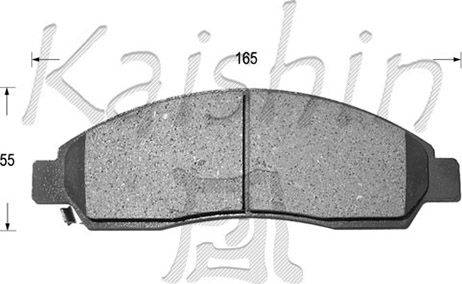 Kaishin D4055 - Brake Pad Set, disc brake autospares.lv