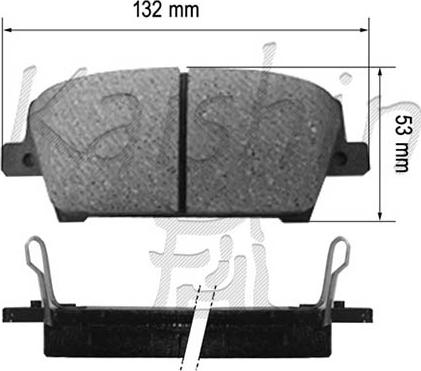 Kaishin D5147 - Brake Pad Set, disc brake autospares.lv