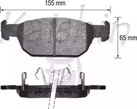 Kaishin D5165 - Brake Pad Set, disc brake autospares.lv