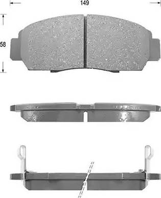 Nisshinbo PF8614 - Brake Pad Set, disc brake autospares.lv