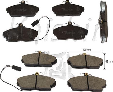 Kaishin D5271 - Brake Pad Set, disc brake autospares.lv